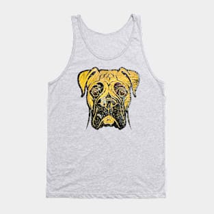 Boxer Dog Portrait Illustration Tank Top